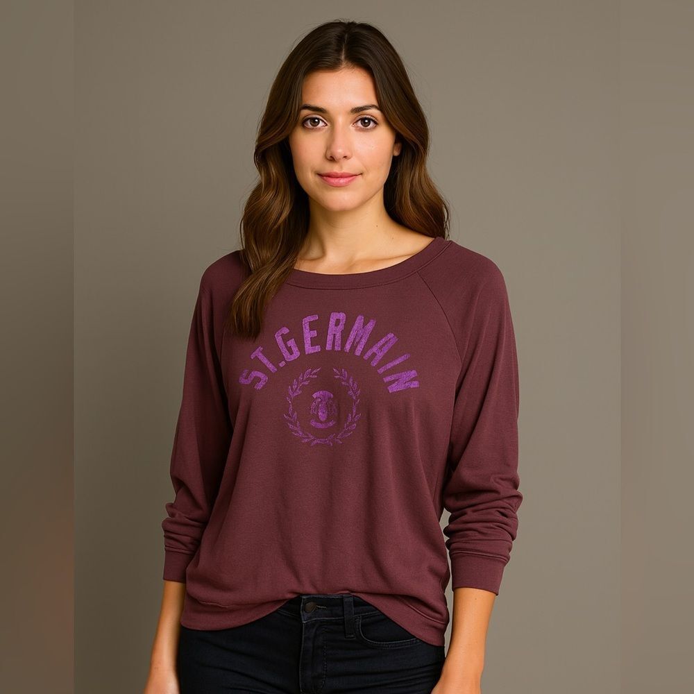 Sundry Burgundy Graphic Sweatshirt